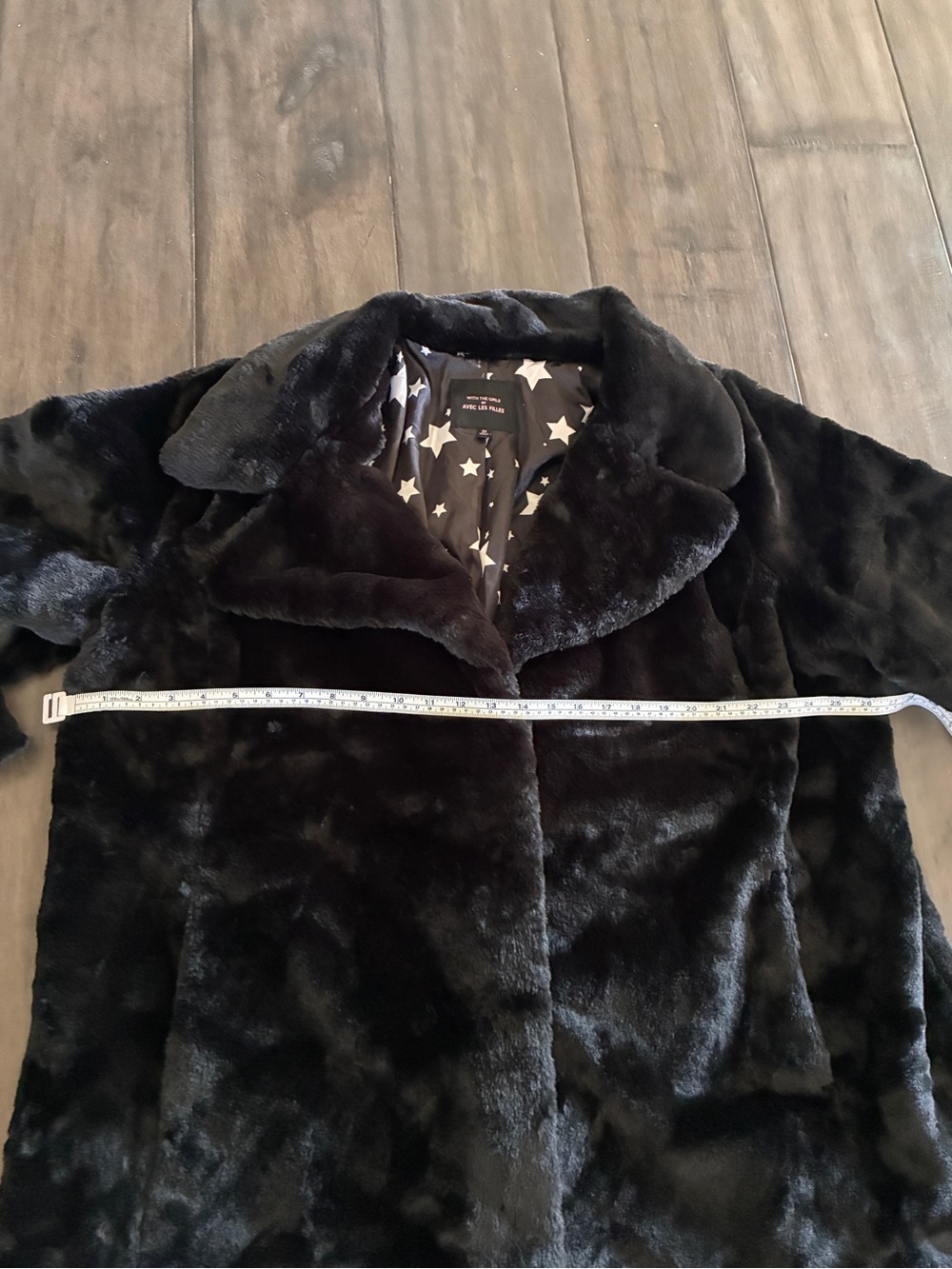 Avec Les Filles With the Girls Black Faux Fur Long Coat - Size 2X - Picture 11 of 16